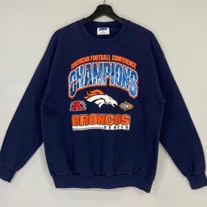 Vintage 90s Denver Broncos Champs Football Crewneck Sweatshirt, Retro NFL Shirt